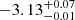 $ -3.13^{+0.07}_{-0.01} $