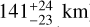 $\[141_{-23}^{+24}\]$