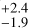 $\[\begin{array}{c}+2.4 \\ -1.9\end{array}\]$