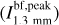 $(I_{1.3\ \text{mm}}^{\text {bf,peak}})$