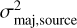 $\sigma_{\text {maj,source}}^{2}$