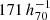 $ 171\,h_{70}^{-1}\, $