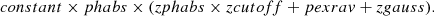 $$ \begin{aligned} constant \times phabs \times (zphabs \times {zcutoff} + pexrav + zgauss). \end{aligned} $$