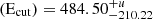 $ (\mathrm{E_{cut}}) = 484.50^{+u}_{-210.22} $