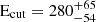 $ \mathrm{E_{cut}} = 280^{+65}_{-54} $