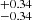 $ ^{+0.34}_{-0.34} $