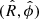 $ ({\hat{R}},{\hat{\phi}}) $