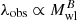 $ \lambda_{\mathrm{obs}}\propto M_\mathrm{{wl}}^{B} $