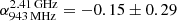 $ \alpha_{\mathrm{943\,MHz}}^{\mathrm{2.41\,GHz}} = -0.15 \pm 0.29 $