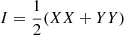 $ I = \frac{1}{2}(XX + YY) $