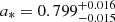 $ a_* = 0.799^{+0.016}_{-0.015} $