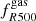$ f^{\mathrm{gas}}_{R500} $