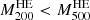 $ M^{\mathrm{HE}}_{200} < M^{\mathrm{HE}}_{500} $