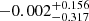 $ -0.002_{-0.317}^{+0.156} $