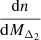 $ \frac{\mathrm{d} n}{\mathrm{d} M_{\Delta_2}} $