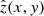 $ \hat{z}(x, y) $