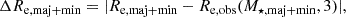 $$ \begin{aligned} \Delta {R_{\rm e,maj+min}}&=|{R_{\rm e,maj+min}}-{R_{\rm e,obs}}({M_{\rm \star ,maj+min}},3)|, \end{aligned} $$