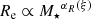 $$ \begin{aligned} R_{\rm e}\propto {M_\star }^{{{\alpha _R}}(\xi )} \end{aligned} $$