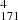 $ _{171}^{4} $