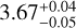 \[3.67_{+0.04}^{-0.05}\]