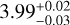 \[3.99_{+0.02}^{-0.03}\]