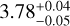 \[3.78_{+0.04}^{-0.05}\]