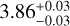 \[3.86_{+0.03}^{-0.03}\]