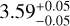 \[3.59_{+0.05}^{-0.05}\]