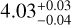 \[4.03_{+0.03}^{-0.04}\]