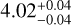\[4.02_{+0.04}^{-0.04}\]