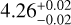 \[4.26_{+0.02}^{-0.02}\]