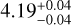 \[4.19_{+0.04}^{-0.04}\]