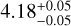 \[4.18_{+0.05}^{-0.05}\]