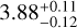 \[3.88_{+0.11}^{-0.12}\]