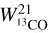$W_{{{13}_{{\rm{CO}}}}}^{21}\$