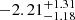 $ -2.21^{+1.31}_{-1.18} $