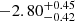 $ -2.80^{+0.45}_{-0.42} $