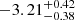 $ -3.21^{+0.42}_{-0.38} $