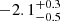 $ -2.1^{+0.3}_{-0.5} $