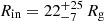 $ R_{\mathrm{in}} = 22^{+25}_{-7}\,R_{\mathrm{g}} $