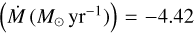 $((M^(\dot))(M_(o.)yr^(-1)))=-4.42,$