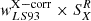$ \mathit{w}^{\mathrm{X-corr}}_{LS93}\times S^R_X $