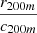 $ \frac{r_{200m}}{ c_{200m}} $