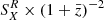 $ S^{R}_X\times(1+\bar{z})^{-2} $