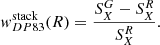 $$ \begin{aligned} { w}^\mathrm{stack}_{DP83}(R) = \frac{S^{G}_X - S^{R}_X}{S^{R}_X}. \end{aligned} $$