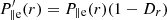 $$ \begin{aligned} P_{\parallel \mathrm e}^\prime (r) = P_{\parallel \mathrm e}(r) (1-D_r) \end{aligned} $$