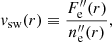 $$ \begin{aligned} v_{\text{sw}}(r) \equiv \frac{F_{\rm e}^{\prime \prime }(r)}{n_{\rm e}^{\prime \prime }(r)} ,\end{aligned} $$