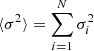 $ \langle\sigma^2\rangle = \sum_{i = 1}^N\sigma_i^2 $