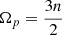 $ \Omega_p=\frac{3n}{2} $
