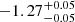 $ -1.27^{+0.05}_{-0.05} $